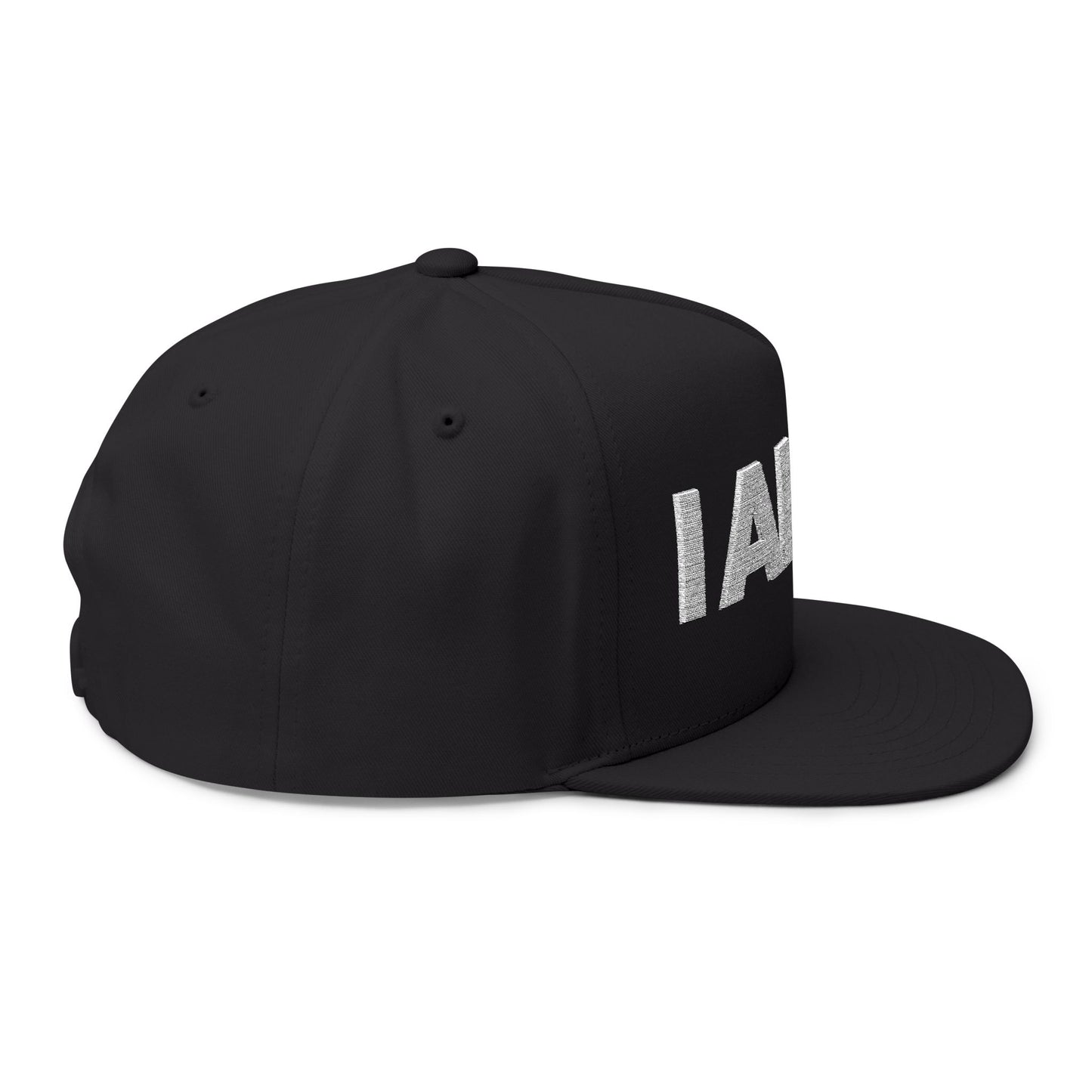 Black I AM Flag - Flat Brim Hat