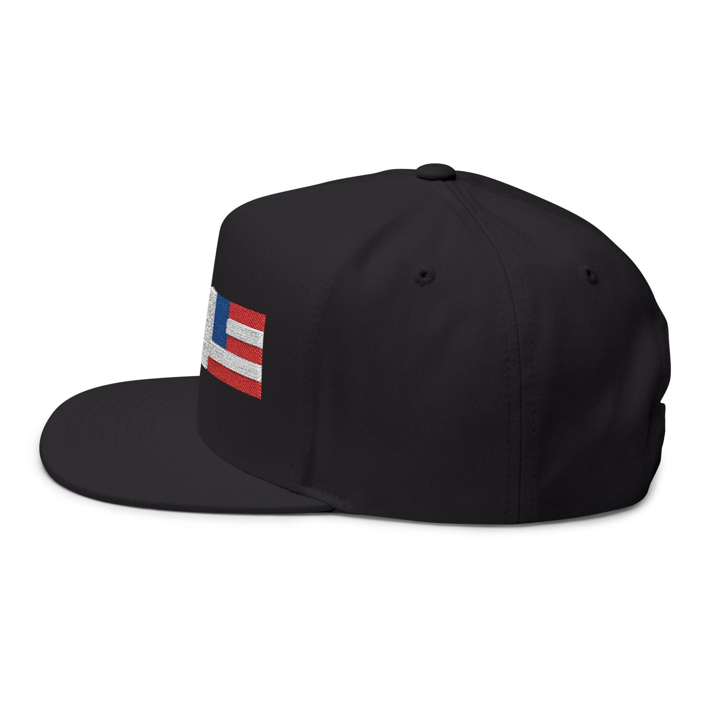 Black I AM Flag - Flat Brim Hat