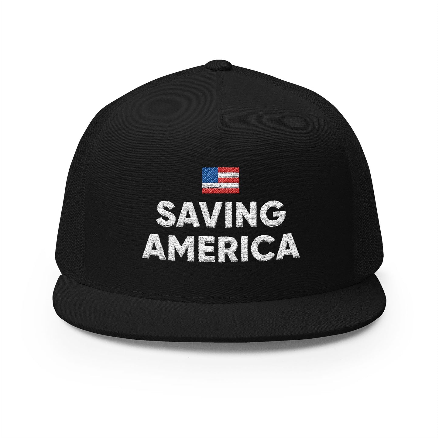Black & Navy Saving America - Trucker Hat
