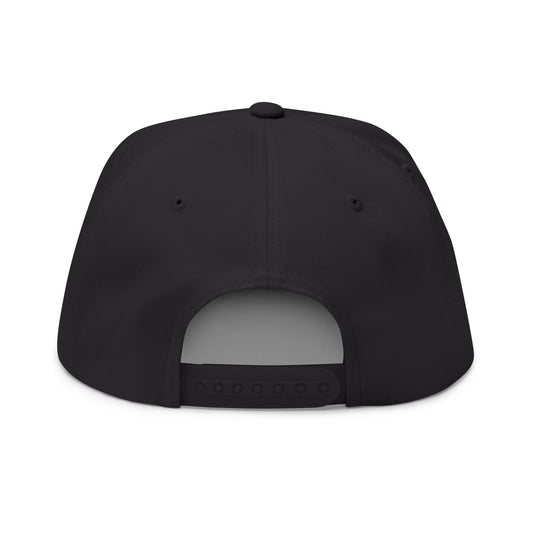 Black I AM Flag - Flat Brim Hat